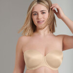 Padded Basic strapless podprsenka s kosticí s výztuží, var. ramínka 5640 desert - RosaFaia 753 desert 80E
