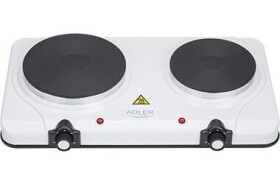 Adler AD 6504 bílá / dvouplotýnkový elektrický vařič / 2500 W (AD 6504)