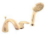RAV Slezák - DUNAJ - Vanová baterie 3-otvorová, vodopád, Zlatá lesklá, ZLATÁ - lesklá, 3,8" D469.0SZ