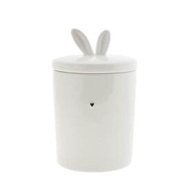 Bastion Collections Úložná dóza Bunny Ears 12 cm, bílá barva, keramika