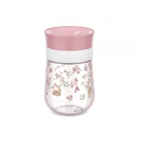 Little Dutch Hrnek trénovací 360° 300 ml Fairy Garden růžová / od 9 měsíců (108018565406LD)