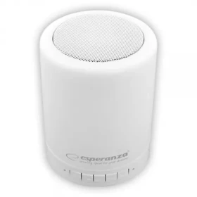 Esperanza EP131 FANTASIA bílá / Bluetooth reproduktor / 3W / 5V / 1200mAh / LED / BT 4.2 / FM radio / AUX / microSD (EP131 - 5901299940075)
