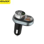 AWEI C-843 černá / FM transmitter / Bluetooth 5.0 / Handsfree / USB-A + USB-C / MP3 (C843)