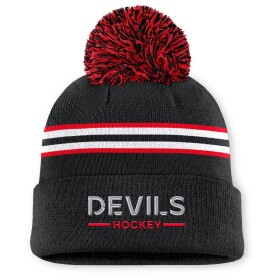 Fanatics Dámská zimní čepice New Jersey Devils NHL Authentic Pro W/Cap Cuffed Pom Beanie