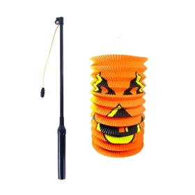 Rappa Lampión Halloween dýně 15 cm se svítící hůlkou 40 cm