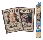 One Piece Set plakátů Wanted Shanks Blackbeard 52 x 38 cm (2 ks)