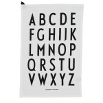 DESIGN LETTERS Bavlněná utěrka Design Letters White - set 2 ks, černá barva, bílá barva, textil