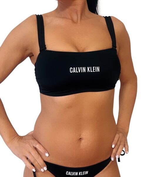 Dámské plavky Calvin Klein Q61223 BANDEAU černá