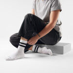Unisex merino městské ponožky SMARTWOOL Everyday Athletic Striped Crew Socks, White velikost: 38-41 (M)