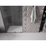 MEXEN/S - Velar L posuvné sprchové dveře 90, transparent, grafit kartáčovaná 871-090-003-01-66