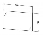 DURAVIT - Zrcadla Zrcadlo 120x70 cm, s LED osvětlením LM7808000000000