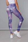 Fialové legíny s motivem TIE DYE (YW88025) odstíny fialové S (36)