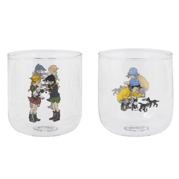 Storefactory Sklenice na vodu Barnen i Bullerbyn / Chapter 5 – set 2 ks, čirá barva, 250 ml