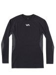 RVCA COMPRESSION black pánské tričko dlouhým rukávem