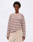 Armedangels Iconic Å Frankaa Bold Sweatshirt 3756 undyed-velvet red-soft blue S