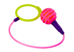 Mamido Skákací hračka Hula Hoop na nohu růžová s LED diodami