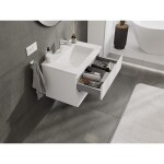 MEXEN/S - Orio koupelnová skříňka 70 cm s umyvadlem Otis, 2 zásuvky, bílá mat 91A10-07047-2-BFF01-W18M01
