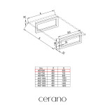 CERANO - Deska pod umyvadlo Navira Pro + 2 konzole pod desku - dub medový - 60x46x3,6 CER-606090