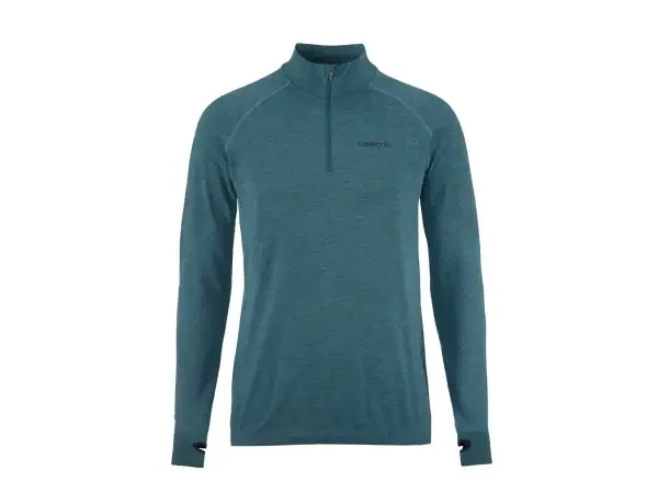 Craft Core Dry Active Comfort Zip pánské triko dlouhý rukáv zelená vel. L