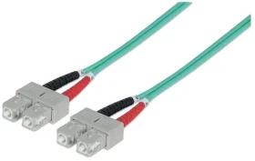 Intellinet SC/SC 2 m modrá / Optický patch kabel / Multimode OM3 / LSZH plášť (750837)