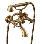 SAPHO - ANTEA nástěnná vanová baterie kompletní, bronz 3016