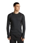 ICEBREAKER Mens 200 MerinoFine Ace LS Crewe, Jet Heather (vzorek) velikost: M