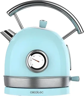 Cecotec ThermoSense 420 Vintage světle modrá/nerez / Rychlovarná konvice / 2200 W / 1,8 l / nerez ocel (V1706832)