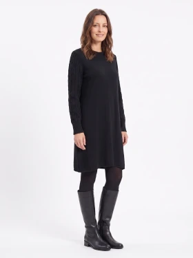 HOSH Dámské úpletové šaty Rona černé Velikost: XL/XXL