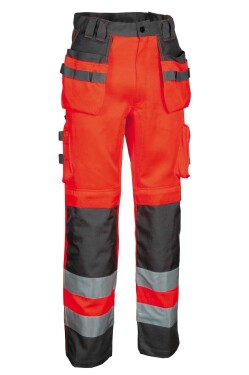 Reflexní pracovní kalhoty COFRA BLINDING Barva: Reflexní červená, Velikost: 52 (CABLINDING_06_52)