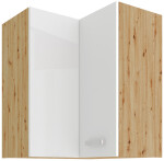 Horní rohová skříňka Artisan 60x60 GN-72 2F (90°) Barva korpusu: Dub artisan, Barva dvířek: Krémový lesk