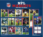 JF Turner Kalendář NFL MASCOTS Superstars 2026 Wall Calendar