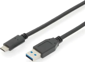 Digitus AK-300146-010-S černá / Kabel USB-A na USB-C / 1 m (AK-300146-010-S)