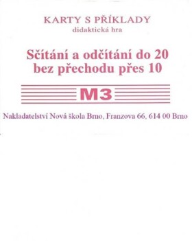 Sada kartiček M3 - sčítání a odčítání do 20 bez přechodu přes 10, 2. vydání - Zdena Rosecká