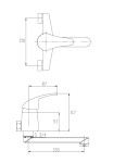 INVENA - Umyvadlová/ dřezová baterie PEREA, 15,5 cm BC-05-K01-Q