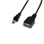 StarTech USB-A - Mini USB-B černá / Kabel / USB 2.0 / 480 Mbps / 0,3 m (USBMUSBFM1)