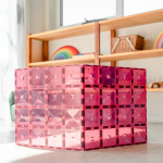 Connetix Connetix Tiles - Magnetické Základny Pastelová Růžová & Berry 2 ks