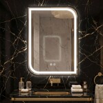 REA - Zrcadlo LED ZONE 80X60 BLACK HOM-00208