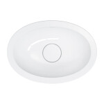 OMNIRES - SHELL M+ umyvadlo zapuštěné do desky, 38 x 25 cm, lesklá bílá SHELL380UPBP