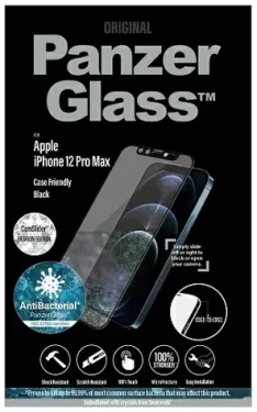 PanzerGlass Tvrzené sklo Case Friendly CamSlider Swarovski AB pro Apple iPhone 12 Pro Max černá (2718)