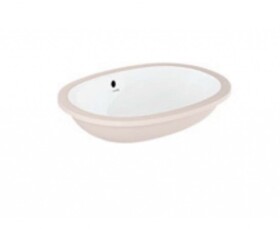 KLUDI - Resa Umyvadlo 57x43 cm, bez přepadu, bez otvoru pro baterii, lesklá bílá 59W0343