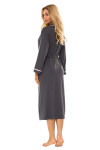 L&L 2506 dlouhý dámský župan z viskózy M-2XL Švestka XXL-172/110/118