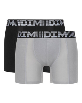 Pánské sportovní boxerky 2 ks DIM 3D LONG BOXER 2x - DIM - šedá XXL model 17170245