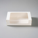 Cake star Krabička na makronky bílá s okénkem 20x13x5,5cm