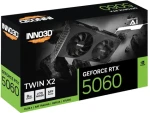 Inno3D GeForce RTX 5060 Twin X2 / Grafická karta / 2280–2497 MHz / 8GB GDDR7 / 128-bit / 1x HDMI + 3x DP / 550W (N50602-08D7-195071N)