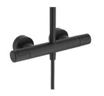 IDEAL STANDARD - Ceratherm T25+ Sprchový set s termostatem, 26x26 cm, 2 proudy, hedvábná černá A8530XG