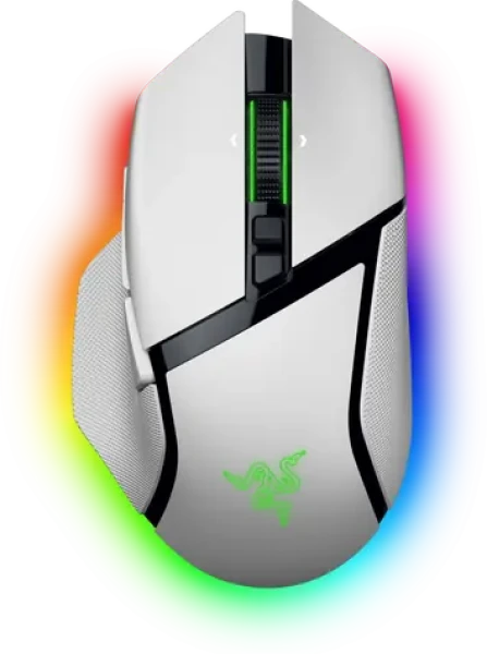 Razer Basilisk V3 Pro 35K bílá / Bezdrátová herní myš / optická / HyperScroll / 35000 DPI / 11 tlačítek / USB-C