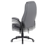 Kancelářské křeslo, houpací mechanismus, šedá ekokůže, KA-G301 GREY