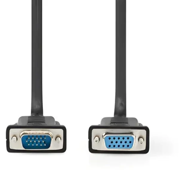 Nedis VGA kabel černý / Kabel / VGA-VGA / Poniklované konektory / 2 m / Max. 1280x800 (CCGL59100BK20)