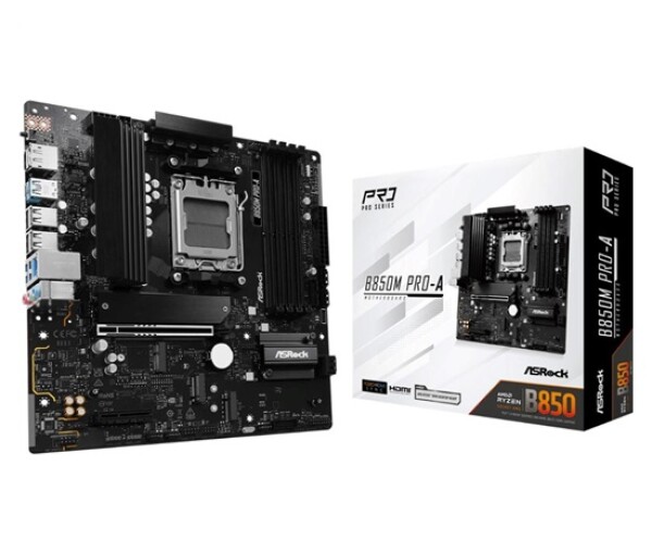ASRock MB Sc AM5 B850M PRO-A, AMD B850, 4xDDR5, 1xDP, 1xHDMI, mATX EDF_1883024
