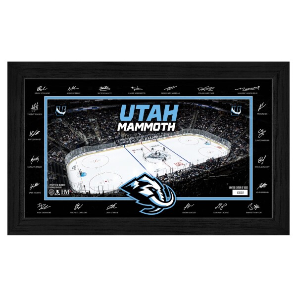 Highland Mint Fotografie Utah Mammoth NHL Limited Edition 2026–27 Facsimile Signature 12" x 20" Rink Framed Photo
